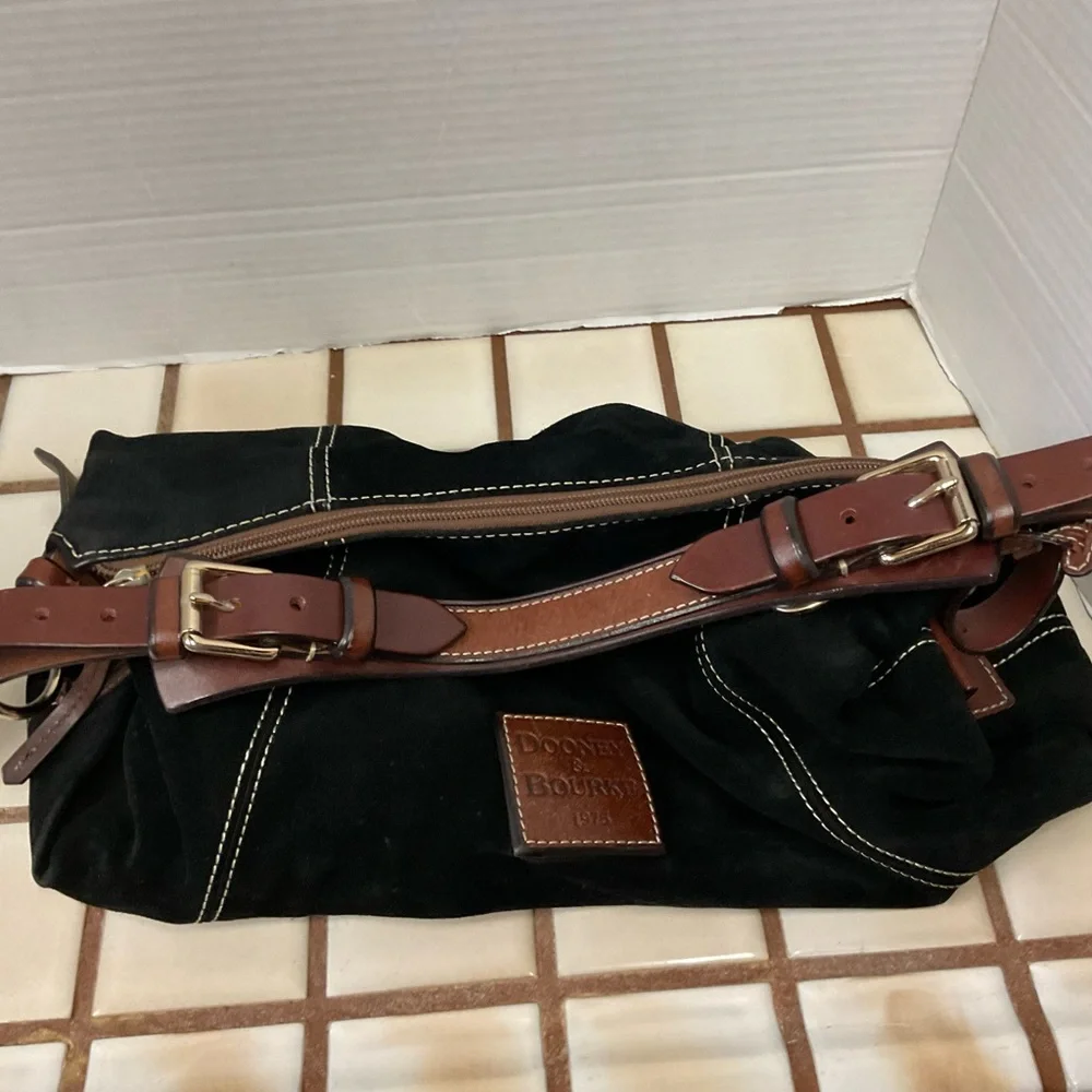 Dooney & Bourke Black and Brown Shoulder Bag - Picture 7 of 15